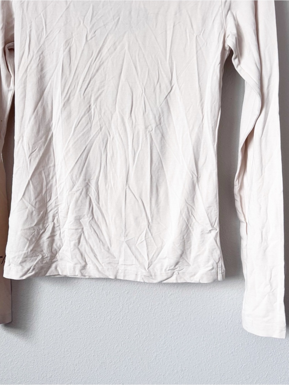 Vanessa Hong x Birgitt Herskind Long Sleeve Cutout Tee in Beige - Minimalist Top - Picture 11 of 11